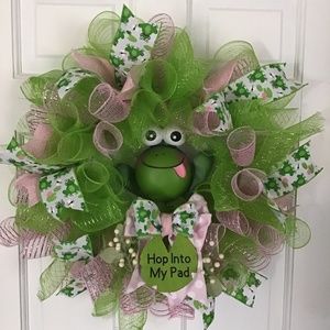 Homemade Frog wreath